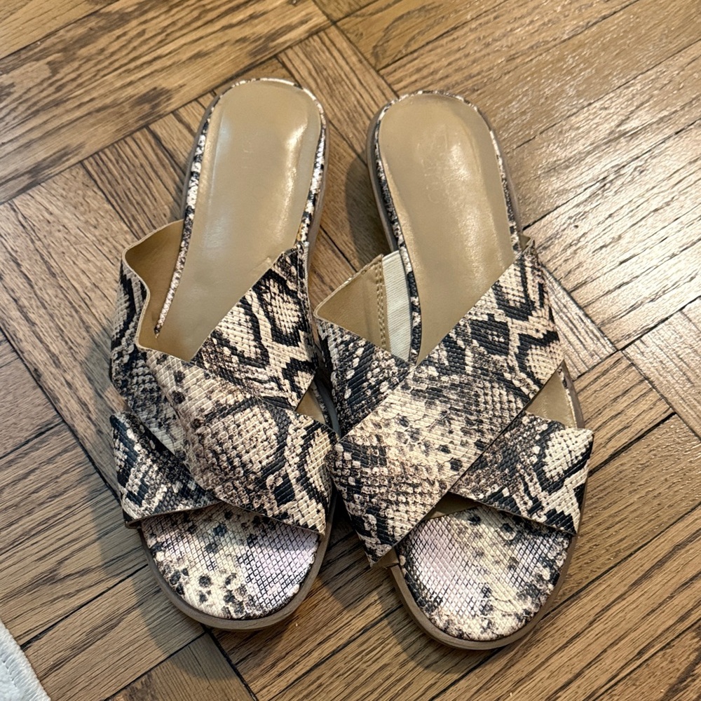 Franco Sarto Snake Print Sandals